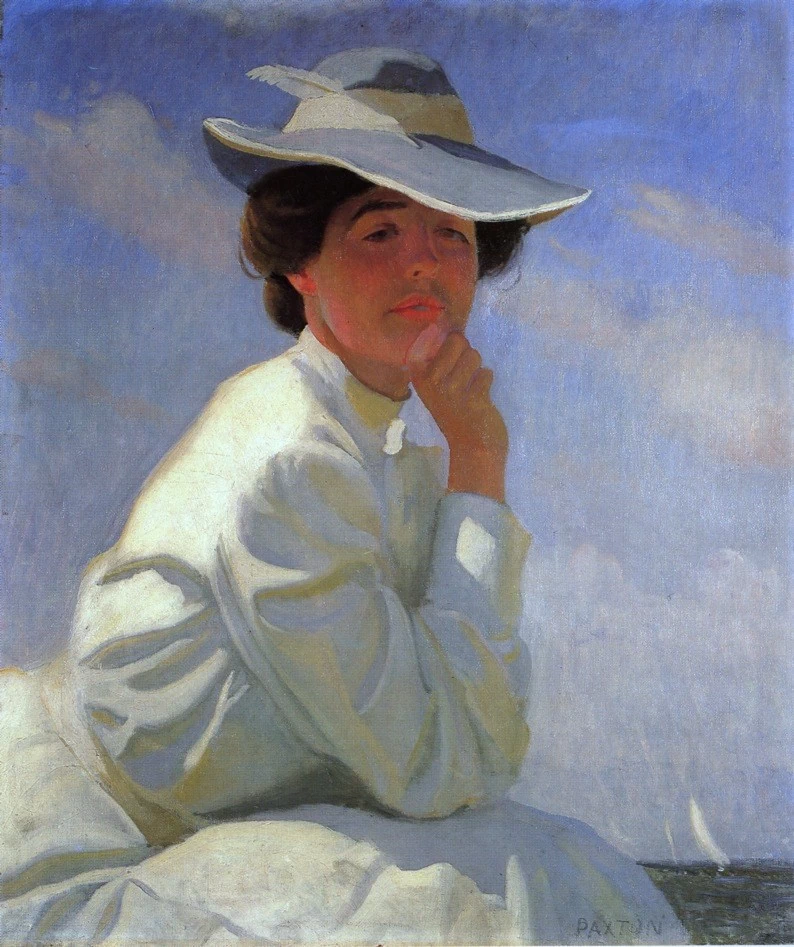 Alla luce del sole, Ritratto della moglie dell'artista Elizabeth Okie Paxton, 1908